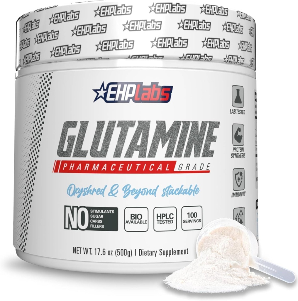EHP Labs L Glutamine Powder Amino Acids - L-Glutamine, Workout Recovery, Immune Health & Gut Health Support (500g) - 100 Servings 2