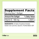 Spring Valley Vitamin E Heart Health Dietary Supplement Softgels, 180 mg (400 IU), 200 Count, 2-Pack + Exclusive VitaMax Vitamin Guide (3 Items) 3