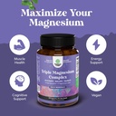 Triple Magnesium Complex Supplement - High Absorption Magnesium Glycinate, Malate & Taurate Blend for Muscles, Energy Support & Heart Health - Triple Mg Complex 400 mg Capsules - 120 Count 5
