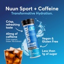 Nuun Sport + Caffeine Electrolyte Tablets - Dissolvable in Water, Kona Cola Flavor, 5 Essential Electrolytes for Hydration, 1g Sugar Drink Mix, Vegan, Non-GMO, 8 Pack (80 Total Servings) 3