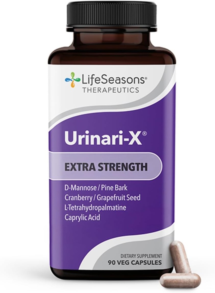 Urinari-X Extra Strength with Enhanced Comfort - Urinary Tract Support - Fast UTI Relief - Vitamin Supplement for Bladder Function - D-Mannose, Cranberry, Pinebark, Uva Ursi & Grapefruit - 90 Capsules 2