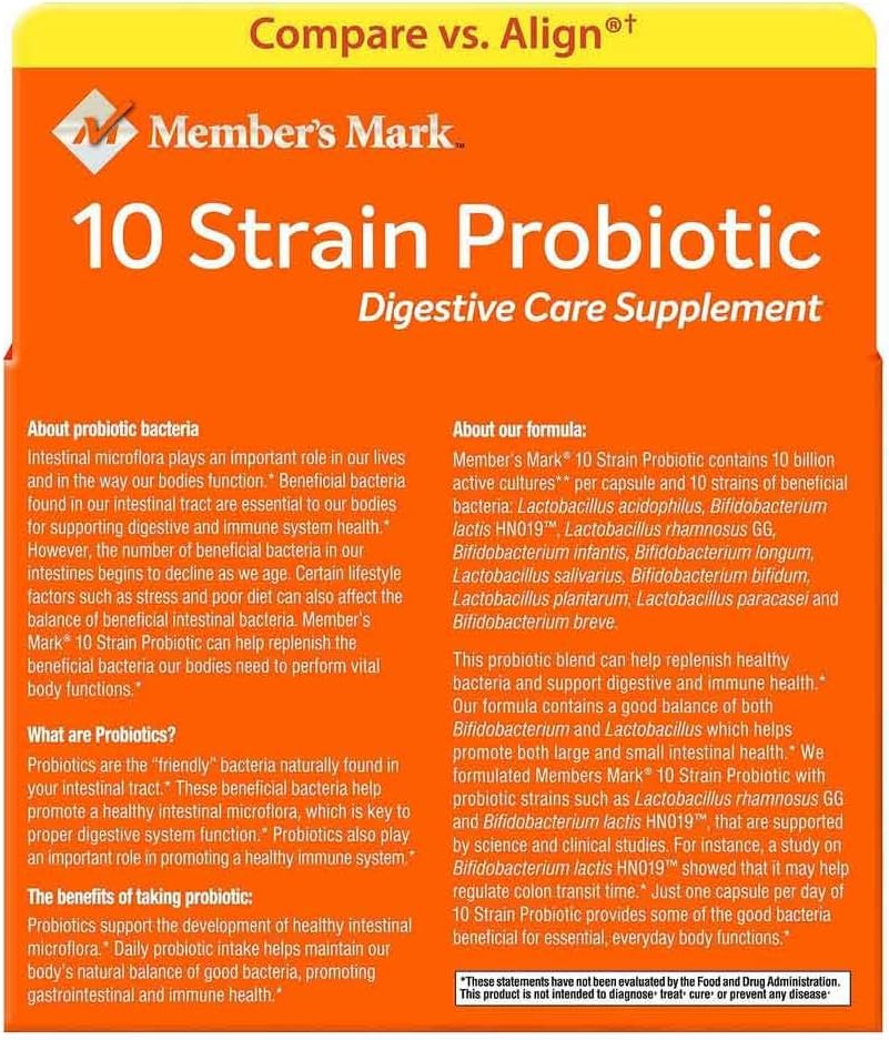 Member's Mark 5X Probiotic Digestive Care Supplement - 2/42ct. Bottles 3
