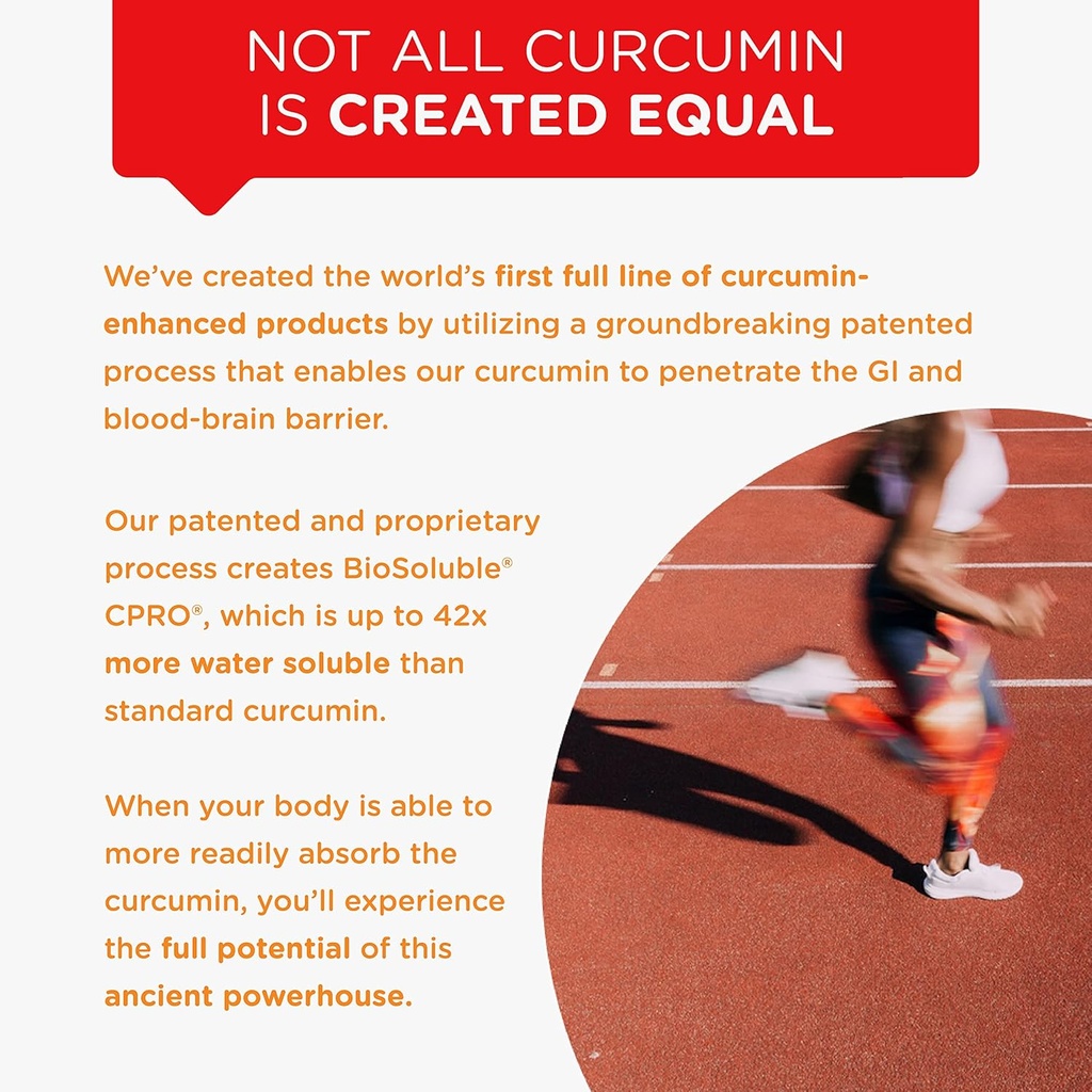 CurcuminPro Complete – High Absorption Turmeric Supplement. Protein-Powered Turmeric Curcumin Capsules with BioSoluble Curcumin for Maximum Effectiveness. Natural Curcumin Supplement (60 Count) 5