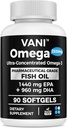 Pharmaceutical Grade Omega 3 Fish Oil, KD-PUR Premium Germany Fish Oil Supplements 2520mg with EPA & DHA- Supports Brain, Heart & Immunity (90 Softgels) 2