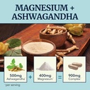 Magnesium Ashwagandha | Calming Magnesium Supplement for Adults | Relax, Rest, Calm Mood & Sleep Support | Mag Citrate & Oxide 400 mg + Ashwagandha 500 mg | Muscle Health & Stress Relief | 120 Ct 3