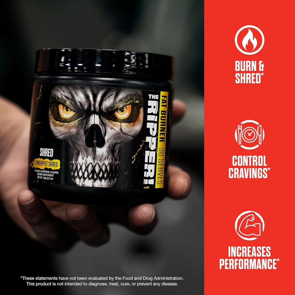 JNX SPORTS The Ripper! Shredding Thermogenic Fat Burner - Watermelon Candy 30 Servings | Advanced Fast Acting Thermogenic Pre-Workout, Appetite Suppressant for Men & Women 5