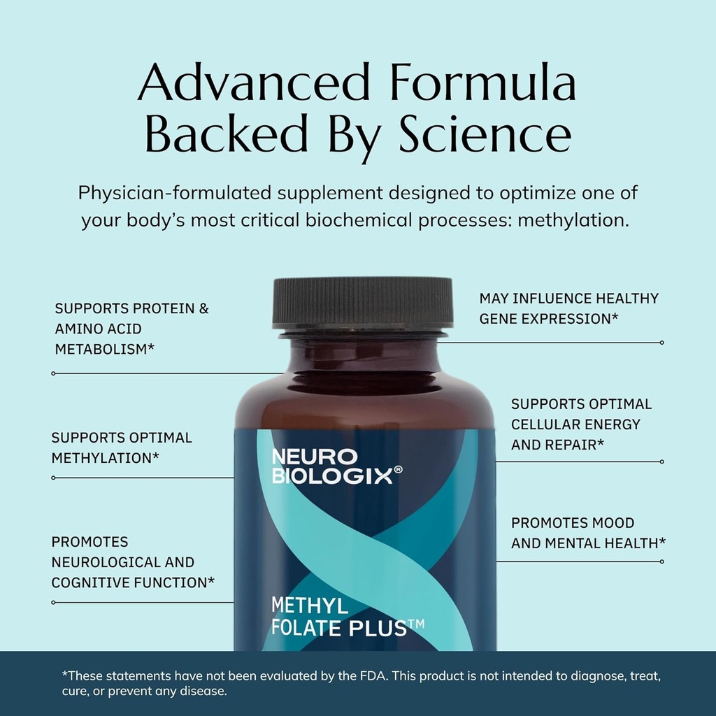 Methyl Folate Plus - Advanced Blend of L-5-Methylfolate, Folinic Acid & B Vitamins for Methylation Support - Methylfolate Supplement for Neurological & Immune Function Support 4