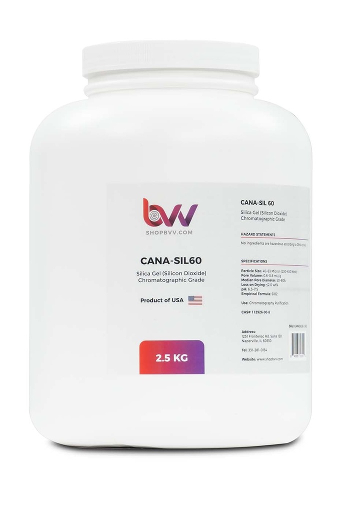 BVV CANA-SIL60 Silica Gel 60A Chromatographic Grade 40-63 Micron (230-400 Mesh)-20kg 3