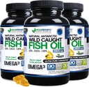 (Pack of 3 Wild Caught Omega 3 2,900 Milligrams. Now with Even More DPA-EPA-DHA 2