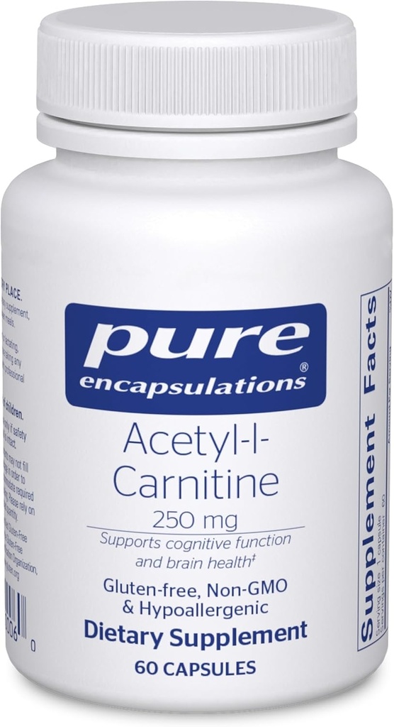 Pure Encapsulations Acetyl-L-Carnitine 250 mg - Memory & Brain Supplement - Brain Support & Focus* - Gluten Free & Non-GMO - 60 Capsules 2