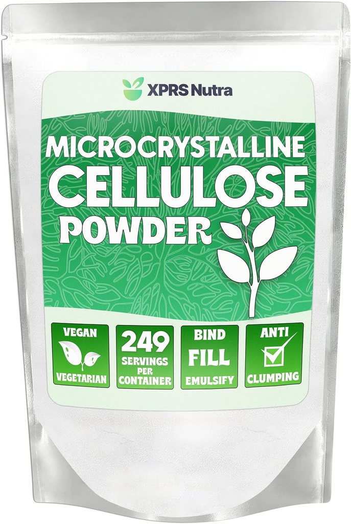 XPRS Nutra Microcrystalline Cellulose Powder - Odorless Cellulose Fiber Powder - 100% Pure Powdered Cellulose Supplement is an Insoluble Fiber for Pill Binder Mix and Cellulose Paste (1.10 Pounds) 2