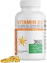 Bronson Vitamin D3 10,000 IU (250 mcg) High Potency - Supports Healthy Immune System, Strong Bones, Muscles & Teeth - Non GMO, 360 Softgels (1 Year Supply) 2