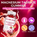 Magnesium Taurate Gummies 1800mg, Magnesium Taurate Supplement, High Absorption& chewable for Kid and Adults, Muscle and Heart Health Support, Vegan, Gluten Free, 60 Counts 3
