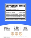 BulkSupplements.com Calcium Carbonate & Vitamin D3 Softgels - Calcium and Vitamin D3, Calcium & D3 Supplement for Immune Support - Gluten Free, 2 Softgels per Serving, 360 Count (Pack of 1) 3