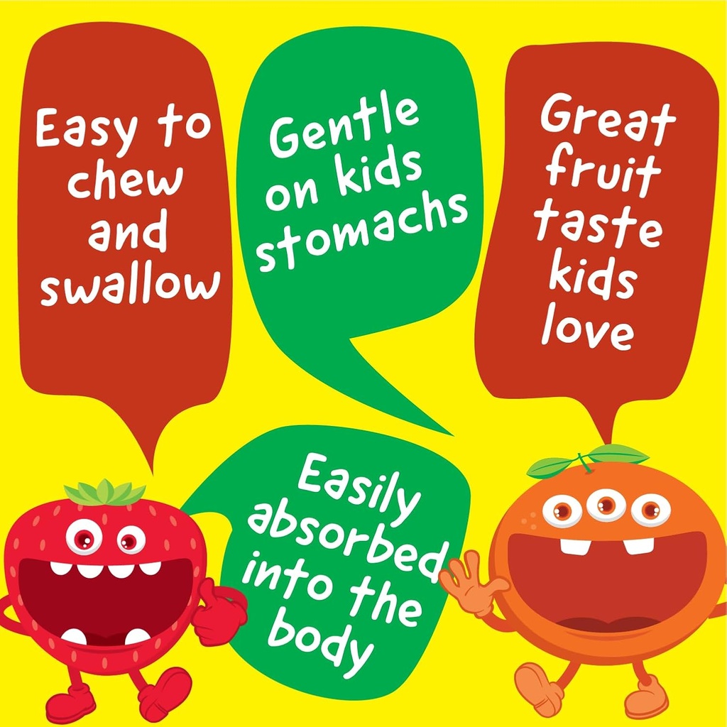 Kids Magnesium Chewable | Great Tasting | 300mg Magnesium Supplement | Vegan, Non GMO and Gluten Free Magnesium Oxide Supplement | for Muscle Function | 120 Chewables | Vitaworks 5