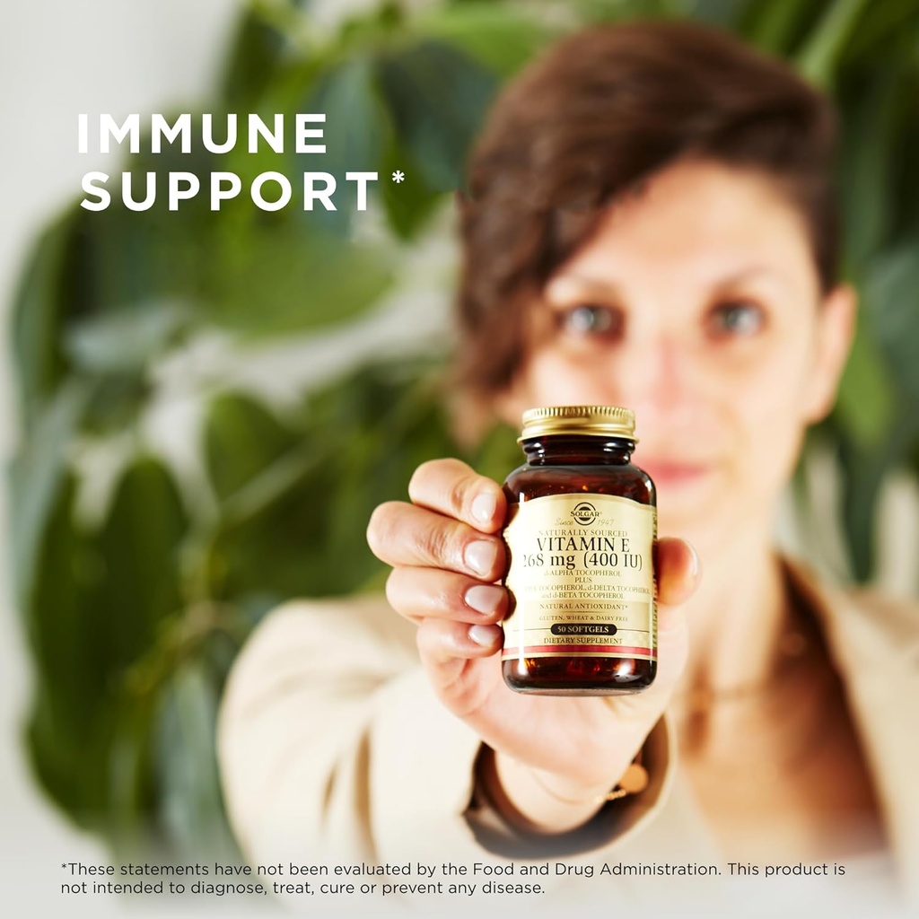 Solgar Vitamin E 268 mg (400 IU) - 50 Softgels - Naturally Sourced - Gluten Free, Dairy Free - 50 Servings 6