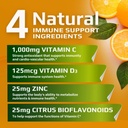 2 Pack, C D Z | Vitamin C, 1000mg | Vitamin D3, 125mcg | Zinc, 25mg | Non-GMO & Gluten Free | 240 Servings 4