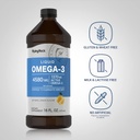 Piping Rock Omega 3 Fish Oil Liquid Supplement | 16 Fl Oz | Mercury Free | Lemon Flavor | 1370 mg Active Omega-3 | for Men and Women | Non-GMO, Gluten Free 4