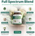 Super Greens Antioxidants Superfoods 2250mg Supplement - 20 Ingredients with Sprouts, Mushrooms, Roots, Garlic, Bitter Melon, Artichoke, Celery Seed, Cayenne pepper, Alfalfa NON GMO - 120 Capsules 3