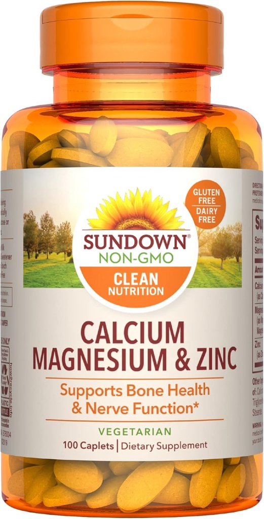 Sundown Calcium Magnesium Zinc, 100 Caplets 2