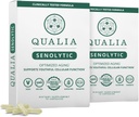 Qualia Senolytic Supplement, Fisetin, Quercetin, Piperlongumine & More, Aging Supplement That Supports Optimal Cell Repair & Rejuvenation, Naturally Eliminate Zombie Cells, Capsules, 2 Box 2