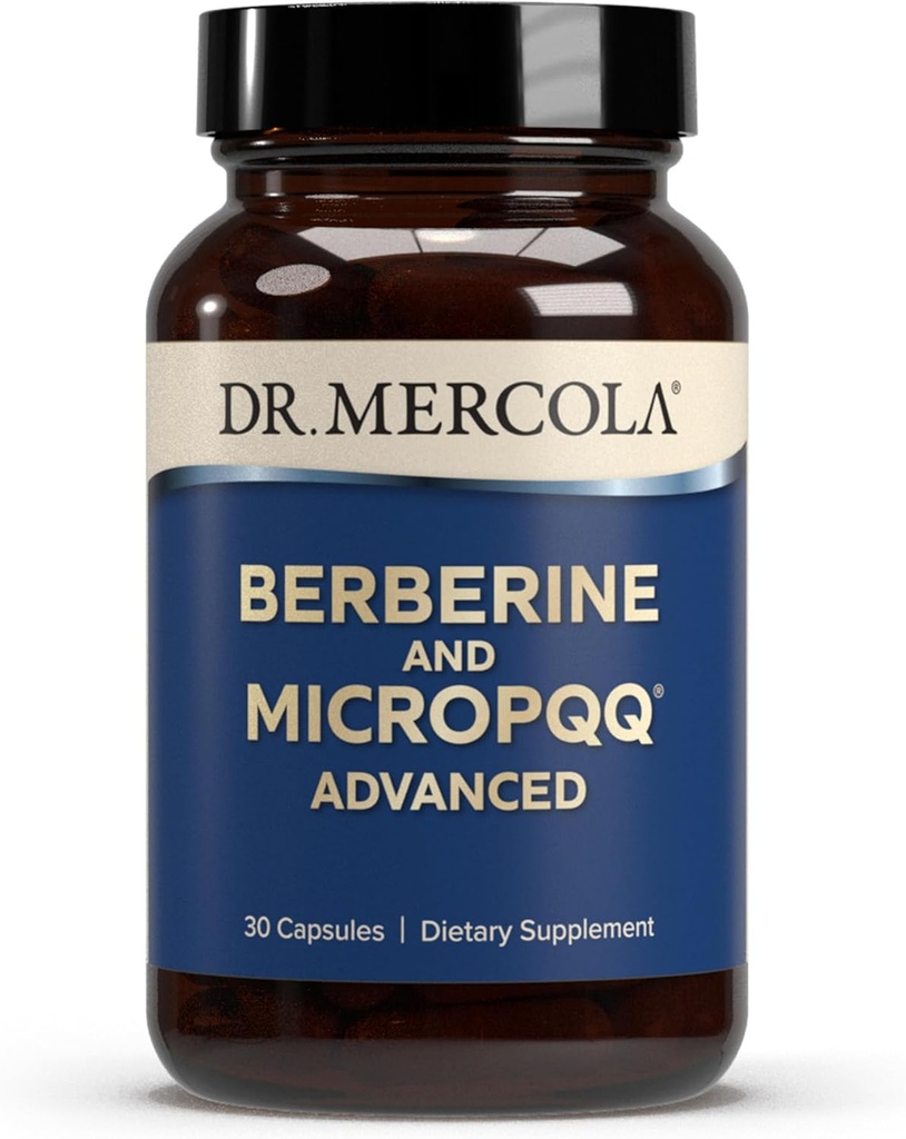 Dr. Mercola Berberine and MircoPQQ Advanced - Offers Metabolic, Mitochondrial, Brain & Immune Support - GMO-Free, Gluten-Free & Soy-Free - 30 Capsules (30 Servings) 2
