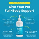 Wild-Caught Omega 3 Fish Oil for Dogs & Cats, Liquid EPA DHA Supplement for Skin, Coat, Joints & Heart, Low-Odor Omega 3 Drops for Small Dog Breeds & Cats with Itchy Skin, 16 oz 5