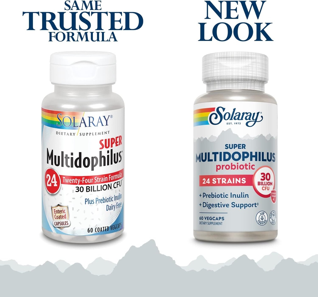 SOLARAY Super Multidophilus 24 Strain Probiotic | 30 Billion CFU | Healthy Gut Support | 30 Serv | 60 Enteric VegCaps 3