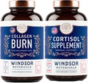 WINDSOR BOTANICALS Cortisol Blocker and Multi Collagen Burn - Beauty and Mood Support Bundle 2