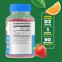 Lifeable Sugar Free Preciotic Fiber Kids + Vitamin D Kids, Gummies Bundle - Great Tasting, Vitamin Supplement, Gluten Free, GMO Free, Chewable Gummy 4