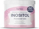 Binto Inositol Powder Mix | 60-Day Supply | 40:1 Ratio of Myo and D-Chiro Inositol | Hormone Balance and Ovulation Support | Preservative Free 2