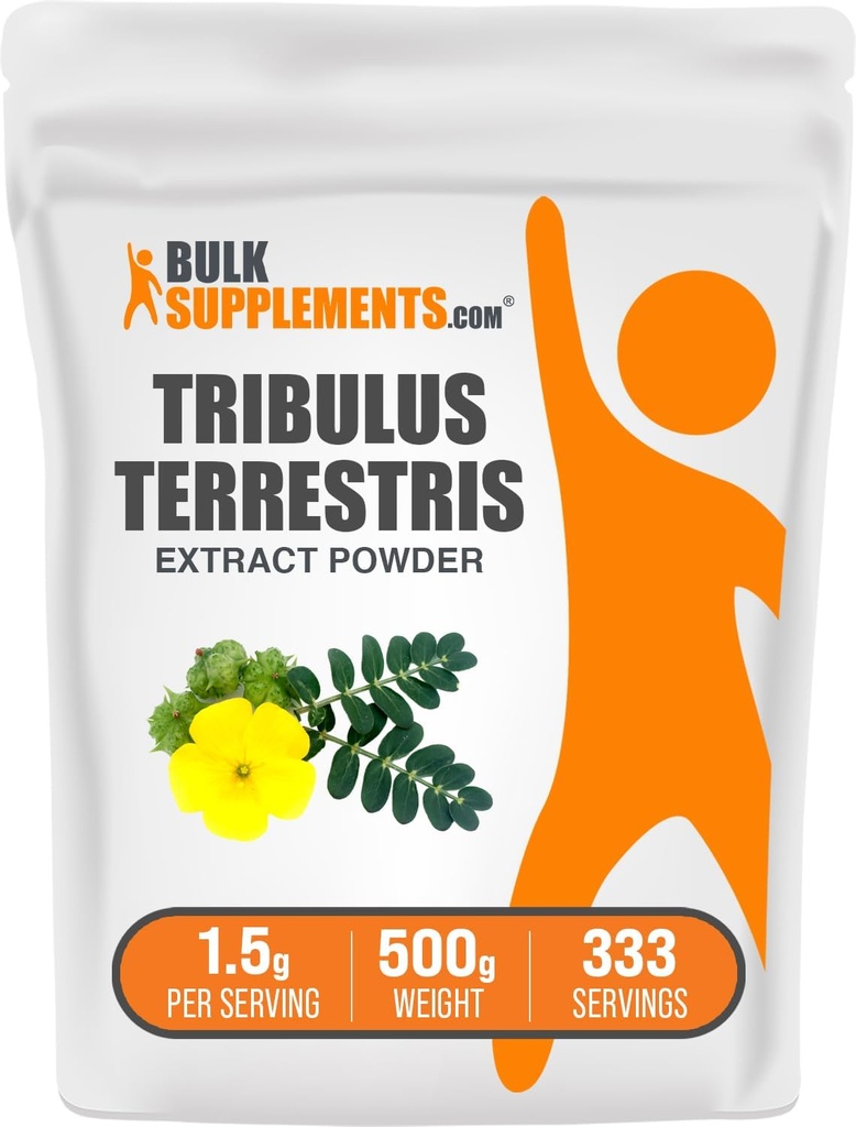 BulkSupplements.com Tribulus Terrestris Extract Powder - Tribulus Terrestris Supplements, Herbal Supplement - Gluten Free, 1.5g per Serving, 500g (1.1 lbs) (Pack of 1) 2