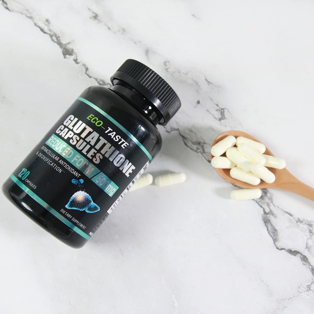 ECO-TASTE Glutathione Supplement, 98% Purified – Reduced Form, 120 Capsules 6