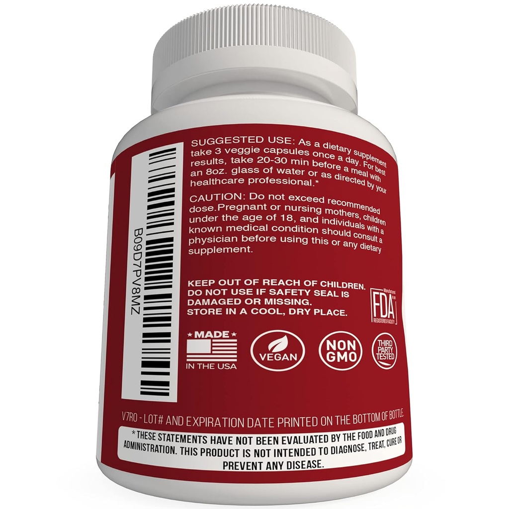 DHT Blocker Hair Growth Support Supplement, with Organic Saw Palmetto, Green Tea Extract, Biotin & Collagen for Hair Loss & Boosts Hair Regrowth for Men & Women - Gluten-Free, Vegetarian 5