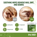 Pet MD - Dog Ear Cleaner Wipes - Otic Cleanser for Dogs to Stop Ear Itching, and Infections with Aloe and Eucalyptus - 100 Count 3