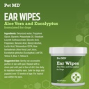 Pet MD - Dog Ear Cleaner Wipes - Otic Cleanser for Dogs to Stop Ear Itching, and Infections with Aloe and Eucalyptus - 100 Count 6