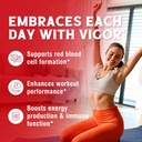 Iron Supplement for Women & Men, with Vitamins C, B6, B12 & Folate + Iron Supplement, 65mg Carbonyl Iron with 250mg Vitamin C 6