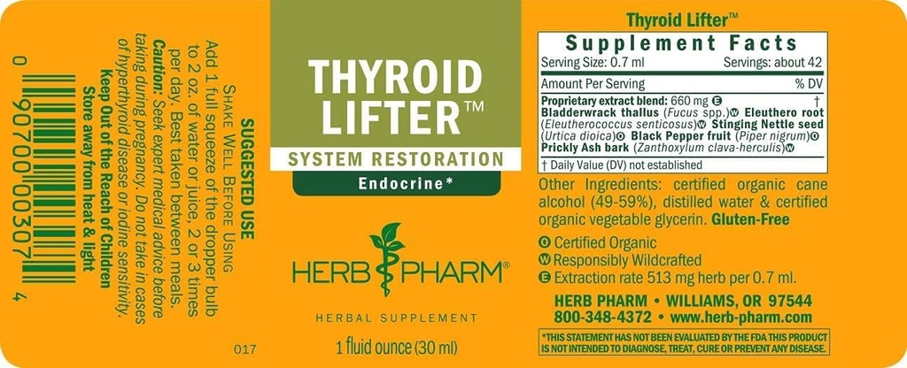 Herb Pharm Thyroid Lifter Liquid Herbal Formula for Endocrine System Support - 1 Ounce 3