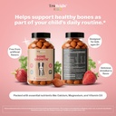 TruHeight Kids Bone Growth Gummies (Strawberry, Ages 2+) All Natural Kids & Toddler Vitamins - Vitamin D, Calcium, K2, Magnesium Multivitamin - Natural Growth & Development, Builds Strong Bones, Vegan 5
