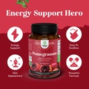 Pomegranate Extract Capsules Antioxidant Supplement - Natural Pomegranate Capsules for Heart Health Joint Support and Pre Workout for Men and Women - Nitric Oxide Supplement with Brain Health Vitamins 5