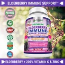 FRESH HEALTHCARE Elderberry Capsules - High Potency Black Elderberry with Zinc & Vitamin C - Premium 3-in-1 Immune Support Vitamins for Adults 3