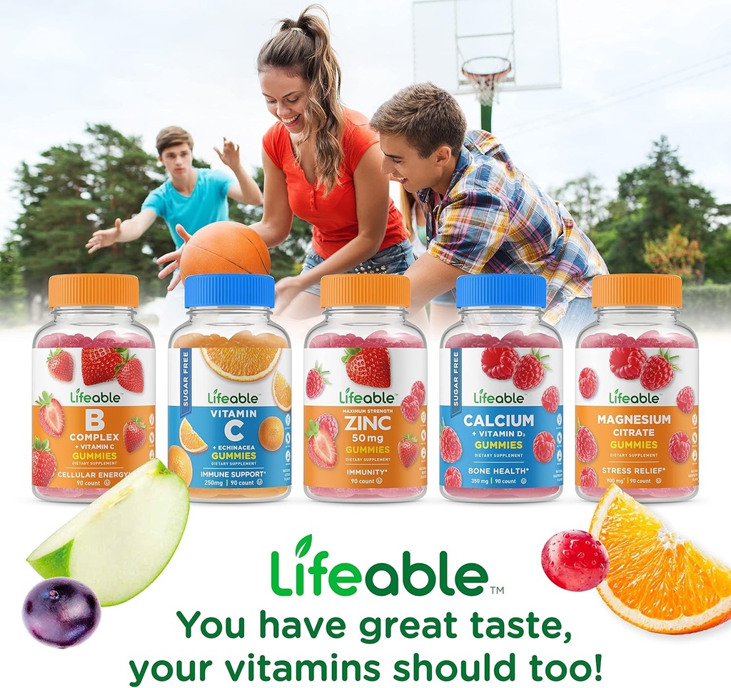 Lifeable Vitamin D 5000 IU + Melatonin 20mg, Gummies Bundle - Great Tasting, Vitamin Supplement, Gluten Free, GMO Free, Chewable Gummy 6