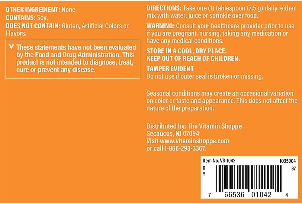 The Vitamin Shoppe Lecithin Granules - Natural Combination of Essential Fatty Acids to Support Brain & Nerve Function, 100% Soy Based, Once Daily (16 Ounces Powder) 4