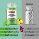 Kava Kava Gummies 1000mg Per Serving, Sleep Support, Natural Lemon Flavor, 60 Vegan Gummies, Stress Relief & Relaxation Supplement 3