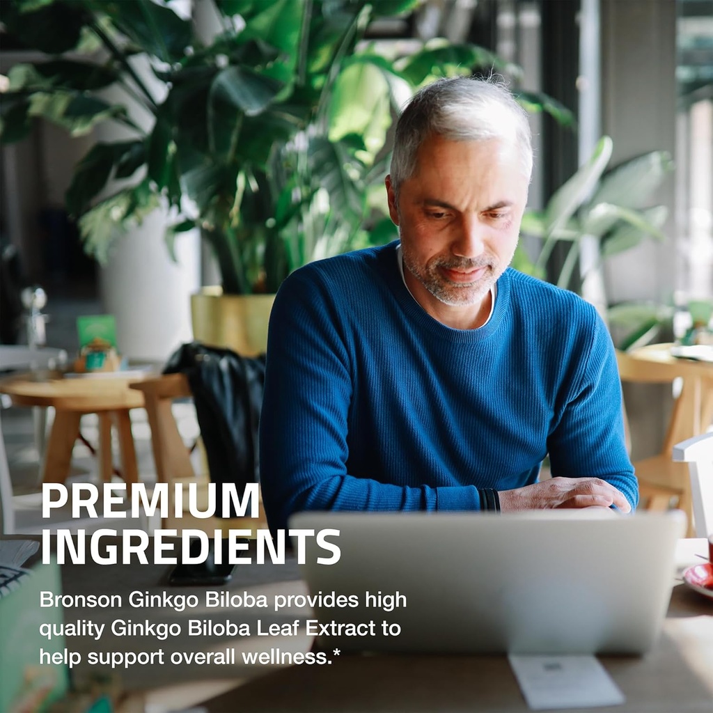 Bronson Ginkgo Biloba Extra Strength Supports Brain Function & Memory Support, 250 Vegetarian Capsules 5