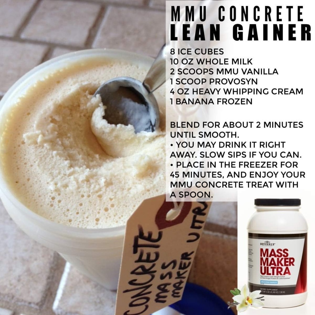 Beverly International Mass Maker Ultra Chocolate, 14 Servings, 3lb. Build Lean Mass Like a Pro. Milk Protein Isolate, Whey Protein Isolate + Egg. MCT Oil. Clean Carbs, Great Taste 6