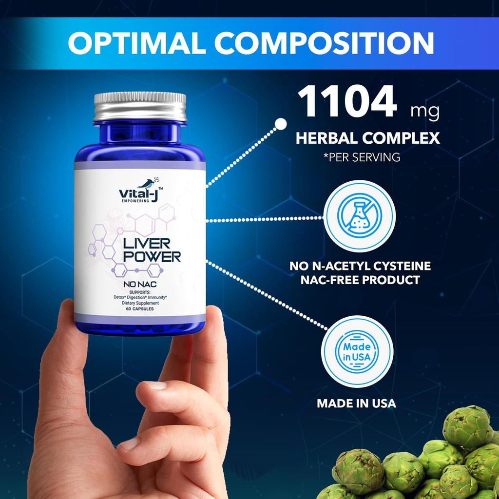 21-in-1 Liver Support Supplement, Liver Cleanse Detox & Repair - W/Milk Thistle, Zinc, Beetroot & Artichoke, Choline & Dandelion Root for Digestion & Immunity - 60 Capsules 5