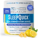 Relaxium Sleep Quick Gummy, Sleep Aid Support, 5 mg Melatonin, Vitamin D-3, Prebiotic & Probiotic Blend, Gluten & Drug Free, Lemon Flavor, 60 Gummies 2