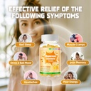 Magnesium Glycinate Gummies 1000mg - Sugar Free Magnesium Potassium Supplement with Vitamin D, B6, CoQ10 for Calm Mood & Sleep Support - 60 Orange Gummies 4