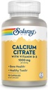 Solaray Calcium Citrate with Vitamin D3 1000mg - Bone Strength and Healthy Teeth Support - Gentle Digestion Formula - Lab Verified, 60-Day Guarantee - 15 Servings, 90 Capsules 2